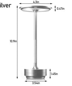 Metallic Cordless Table Lamp