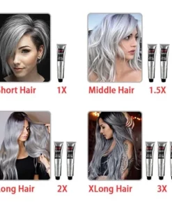 Silver Gray Natural Hair Dye Cream