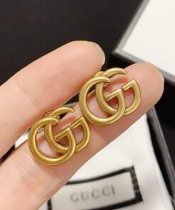 Simple Letter Brass Earrings