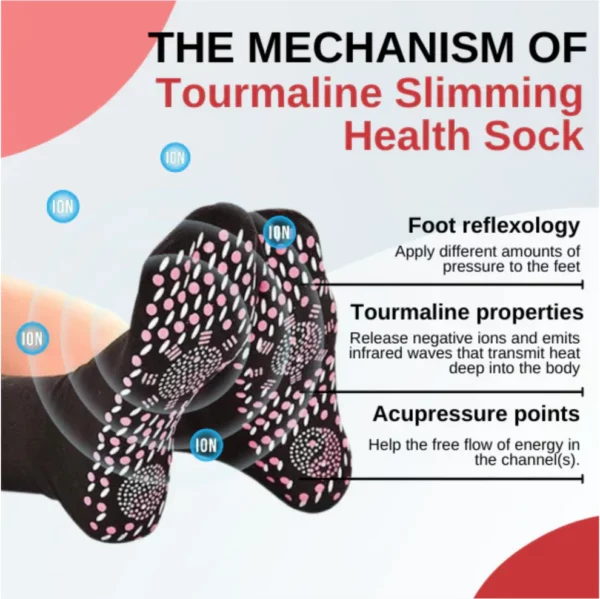 AFIC™ Tourmaline Lymphvity Self-heating Graphite Health Sock