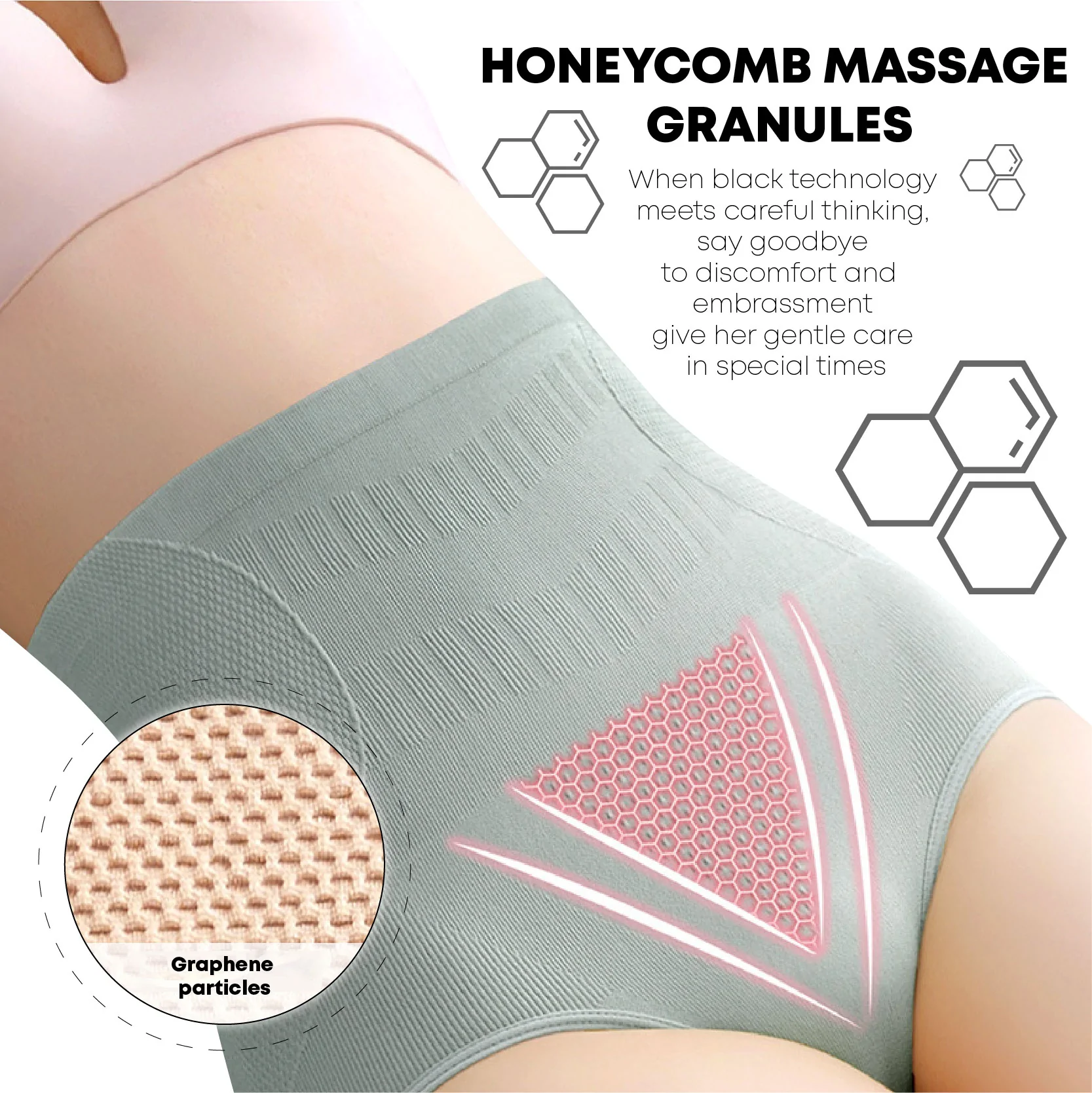 Slip Silicone Honeycombing Honeycomb & Body Shaping Slips, Slip en nid  d'abeille en graphène pour femmes Tw