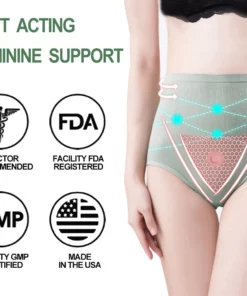 Graphene Thermal Circulation Tightening Briefs,Women Body Sculpting  Tourmaline Belly Warmer High Waist Underwear