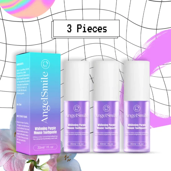 AngelSmile Whitening Purple Mousse Toothpaste