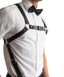 Beshape Acupressure Cellulite Burning Leather Mens Chest Harness