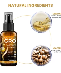 CaffeineGRO Hair & Beard Serum Spray