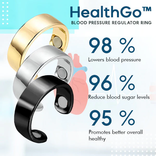 HealthGo Blood Pressure Regulator Ring, Adjustable Blood Pressure Regulator  Ring for Women Men (2Pcs-f) 
