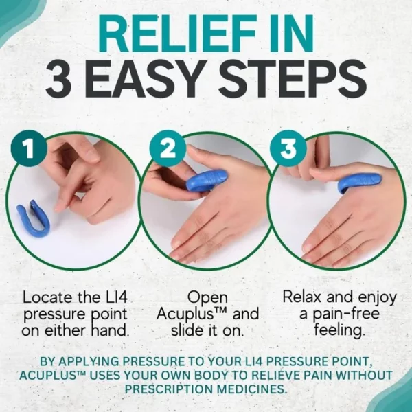 Acuplus™ Headache Relief LI4 Acupressure Point Clip