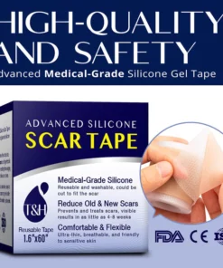 ScarDR® Silicone Scar Sheets - Dermatologically Tested in USA (1.6” x 60”）