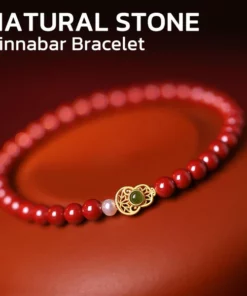 FengShui Kalebassen-Zinnober-Armband