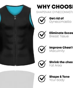 SHAPEMAX Gynecomastia Compression Zipper Vest