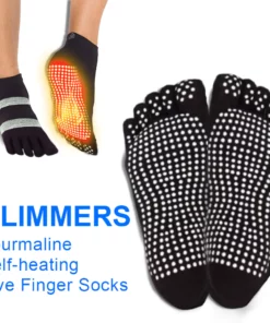 Slimmers Tourmaline Self-heating Five Finger Socks