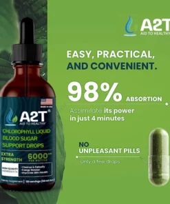 A2H™ Chlorophyll Liquid Natural Detox & Blood Sugar Support Drops