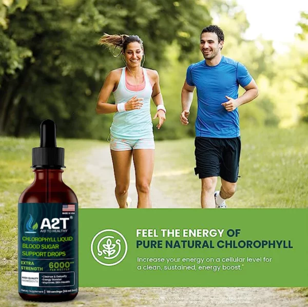 A2H™ Chlorophyll Liquid Natural Detox & Blood Sugar Support Drops