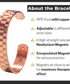 CC™ Pure Copper Super Magnetic Therapy Bio Negative Ion Bracelet