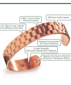 CC™ Pure Copper Super Magnetic Therapy Bio Negative Ion Bracelet