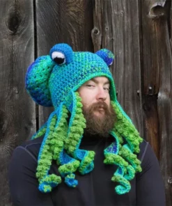 Handmade octopus knitted cap