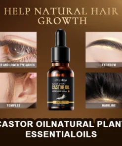 Oveallgo™ 100% Natural Castor Oil Eyelash Eyebrow and Hair Volume Growth Serum