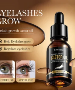 Oveallgo™ 100% Natural Castor Oil Eyelash Eyebrow and Hair Volume Growth Serum