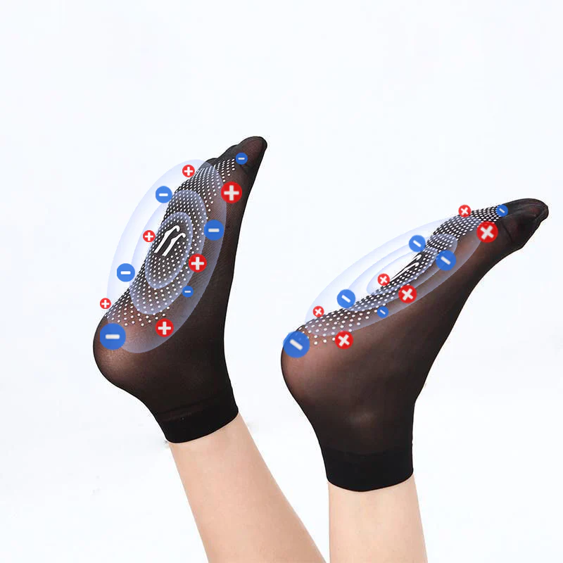 5 Pairs Tourmaline Ionic Body Shaping Stretch Socks Rapid Detox