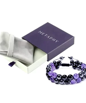 CC™Metaphy DoubleAmethyst Beaded Bracelet