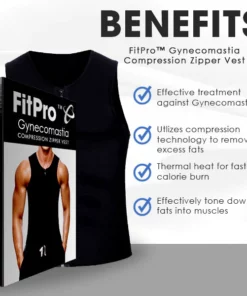 Gynecomastia Compression Zipper Vest