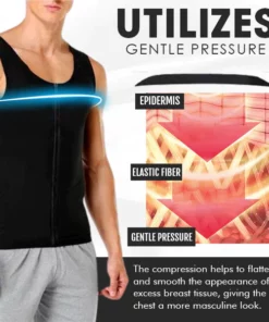 Gynecomastia Compression Zipper Vest