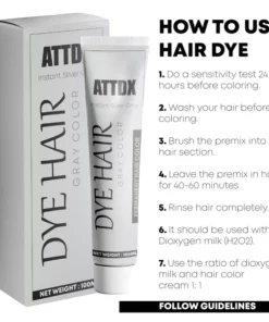 ATTDX Instant SilverGray Hair Dye