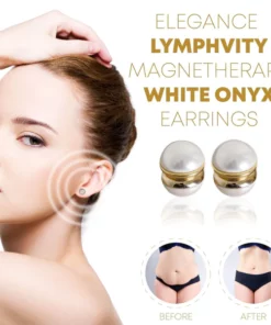 CC™Elegance Lymphvity MagneTherapy White Onyx Earrings