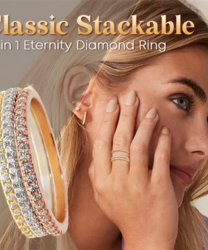 Classic Stackable 3-in-1 Eternity Diamond Ring