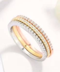 Classic Stackable 3-in-1 Eternity Diamond Ring