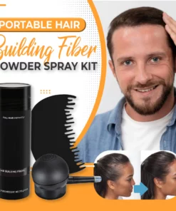 Portable Hair Building Fiber Powder Spray Kit