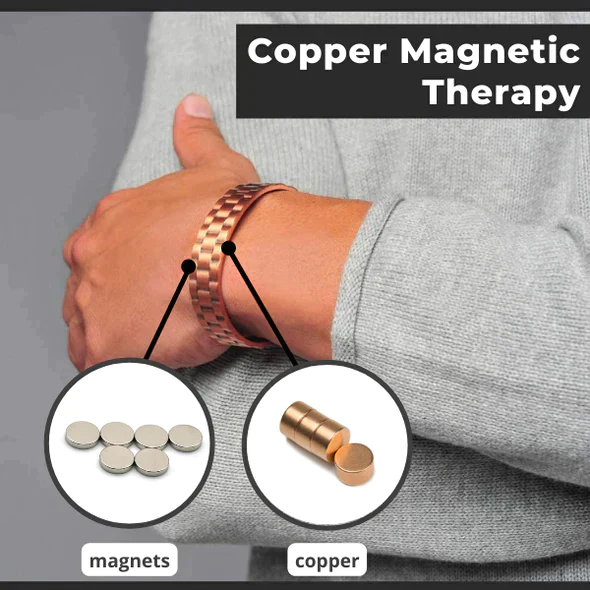 Copper Magnetic Bracelet for Men Natural Therapy Celtic Bangle