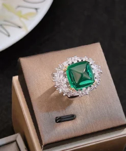 MysticAura™ LuckyAura Emerald Crystal S925 silver Ring