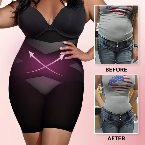 Cross Compression Abs & Booty High Waisted Shaperwear - Wowelo