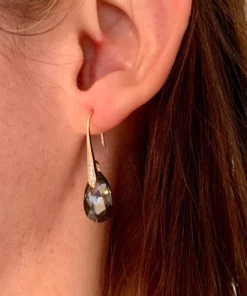 Quartz Stone Lymphatic Magnetic Therapy Earrings