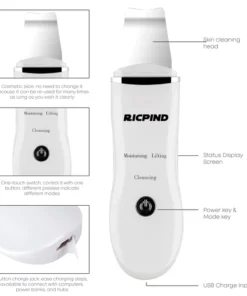 Ricpind Ultrasonic DeepCleansing Skin Scrubber