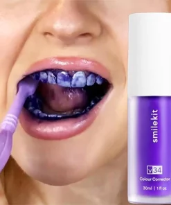 SMILEKITTM New V34 Series Toothpaste Purple Color Corrector