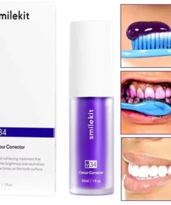 SMILEKITTM New V34 Series Toothpaste Purple Color Corrector