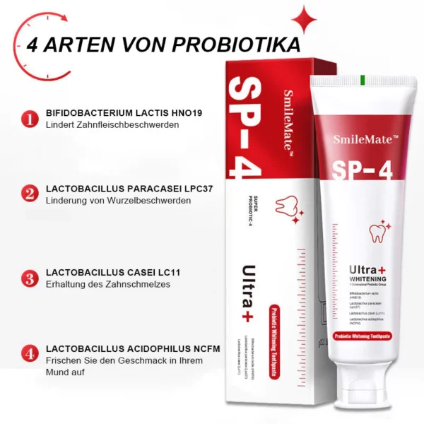 SmileMate™ SP-4TM Probiotische Whitening-Zahnpasta