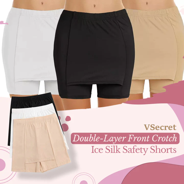 VSecret Double-Layer Front Crotch Ice Silk Safety Shorts - Wowelo - Your  Smart Online Shop