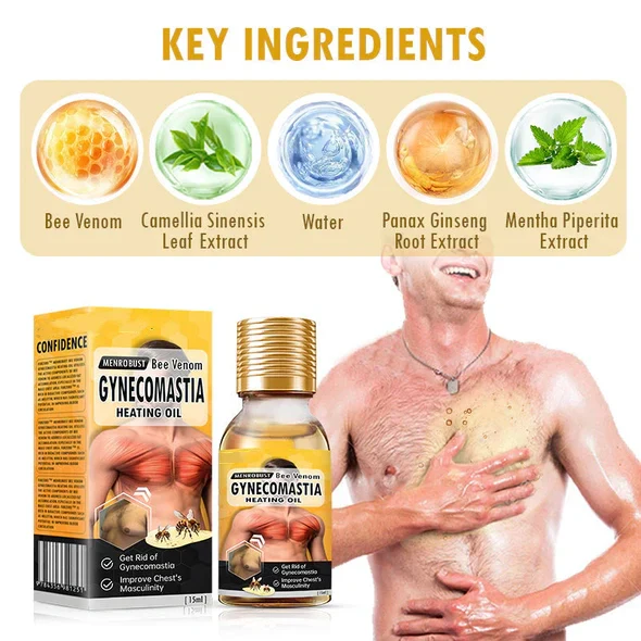 AQA™ MenRobust Bee Venom Gynecomastia Heating Oil