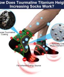 CC® Far Infrared Schorl Titanium Ion Heightening Booster Socks