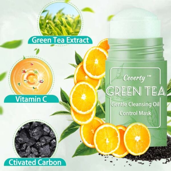 Ceoerty™ Green Tea Gentle Cleansing Oil Control Mask - Image 4