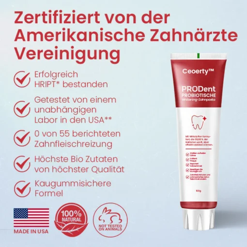 Ceoerty™ PRODent Probiotische Whitening-Zahnpasta