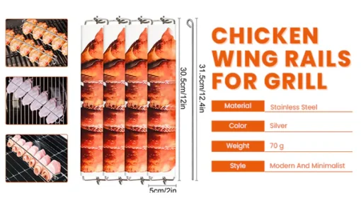 Chicken Wing Rails for Grill