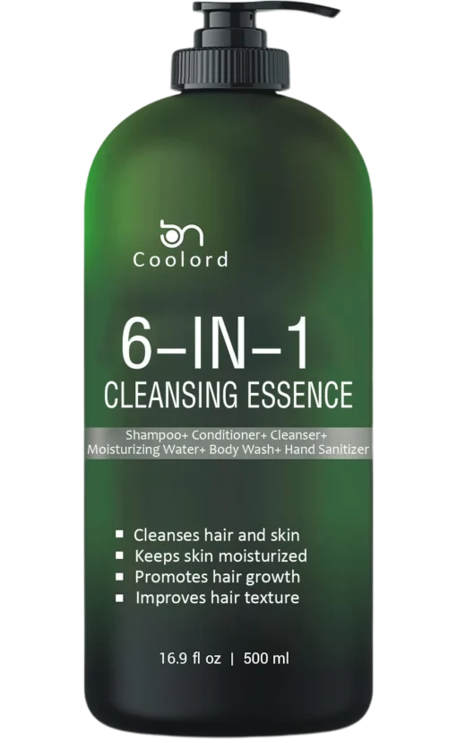 Coolord™ 6-in-1 Cleansing Essence (Shampoo, Conditioner, Cleanser, Moisturizing Water, Body Wash, Hand Sanitizer)