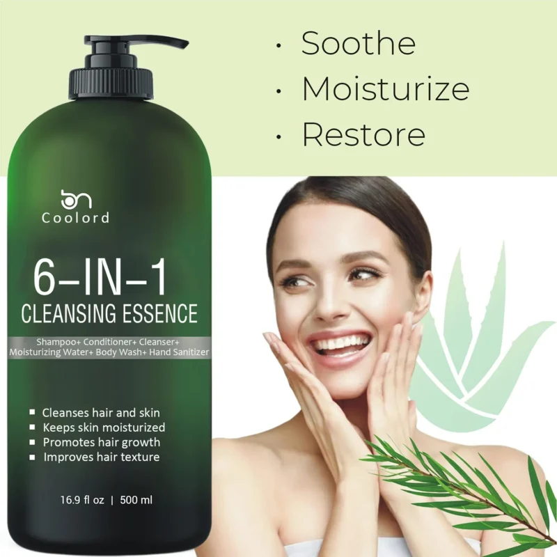 Coolord™ 6-in-1 Cleansing Essence (Shampoo, Conditioner, Cleanser, Moisturizing Water, Body Wash, Hand Sanitizer)