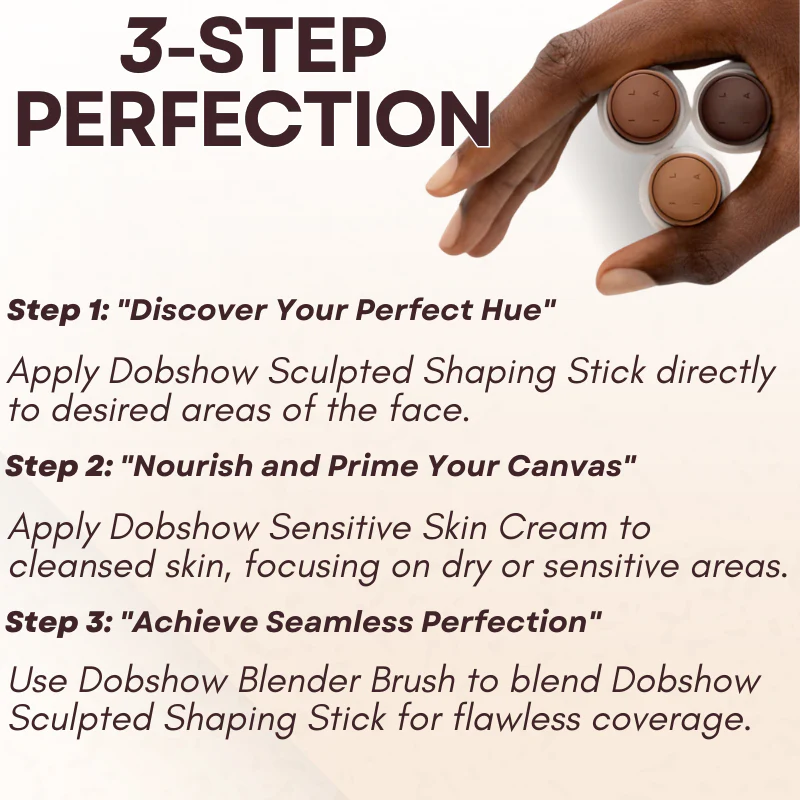 Dobshow Sculpted Shaping Stick & Sensitive Skin Cream & Dobshow Blender Brush