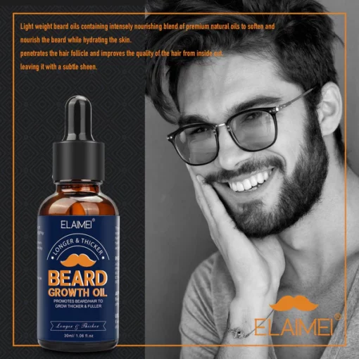 ELAIMEI™ Beard Growth Organic Care Oil - Image 2