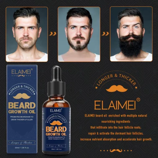 ELAIMEI™ Beard Growth Organic Care Oil - Image 3